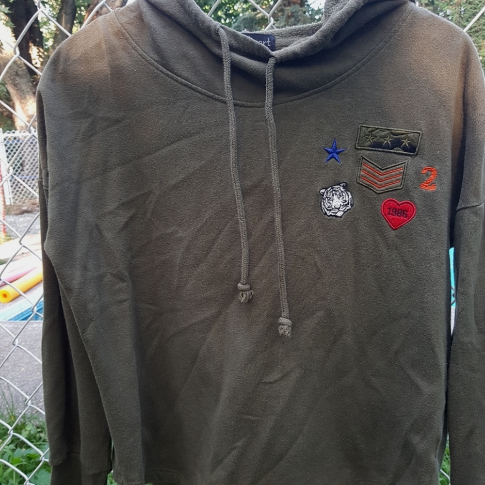 Kaki green hoodie
